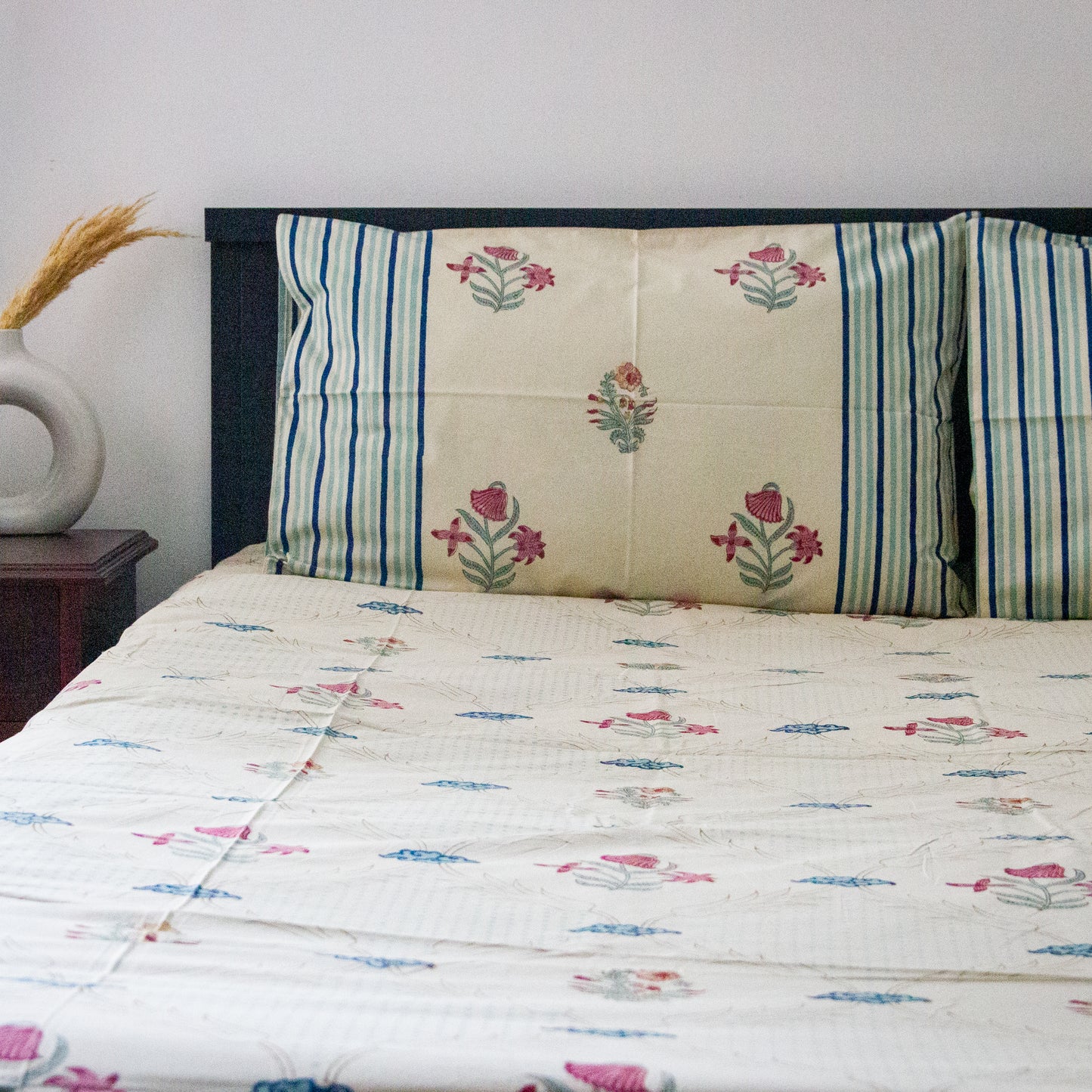 Nigella Nirvana Hand Block Printed Bed Sheets