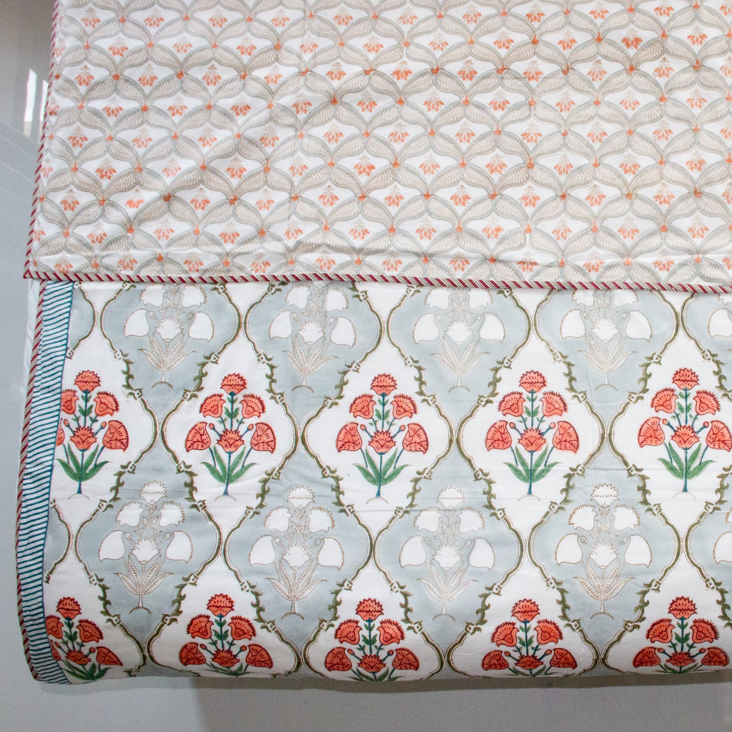 Alpinia Jaal Hand Block Printed Reversible Dohar