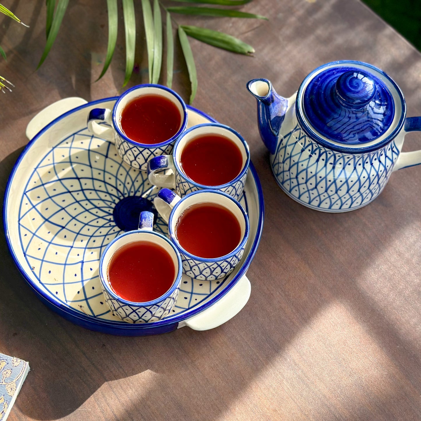 Blue Mandala Tea Cup Set