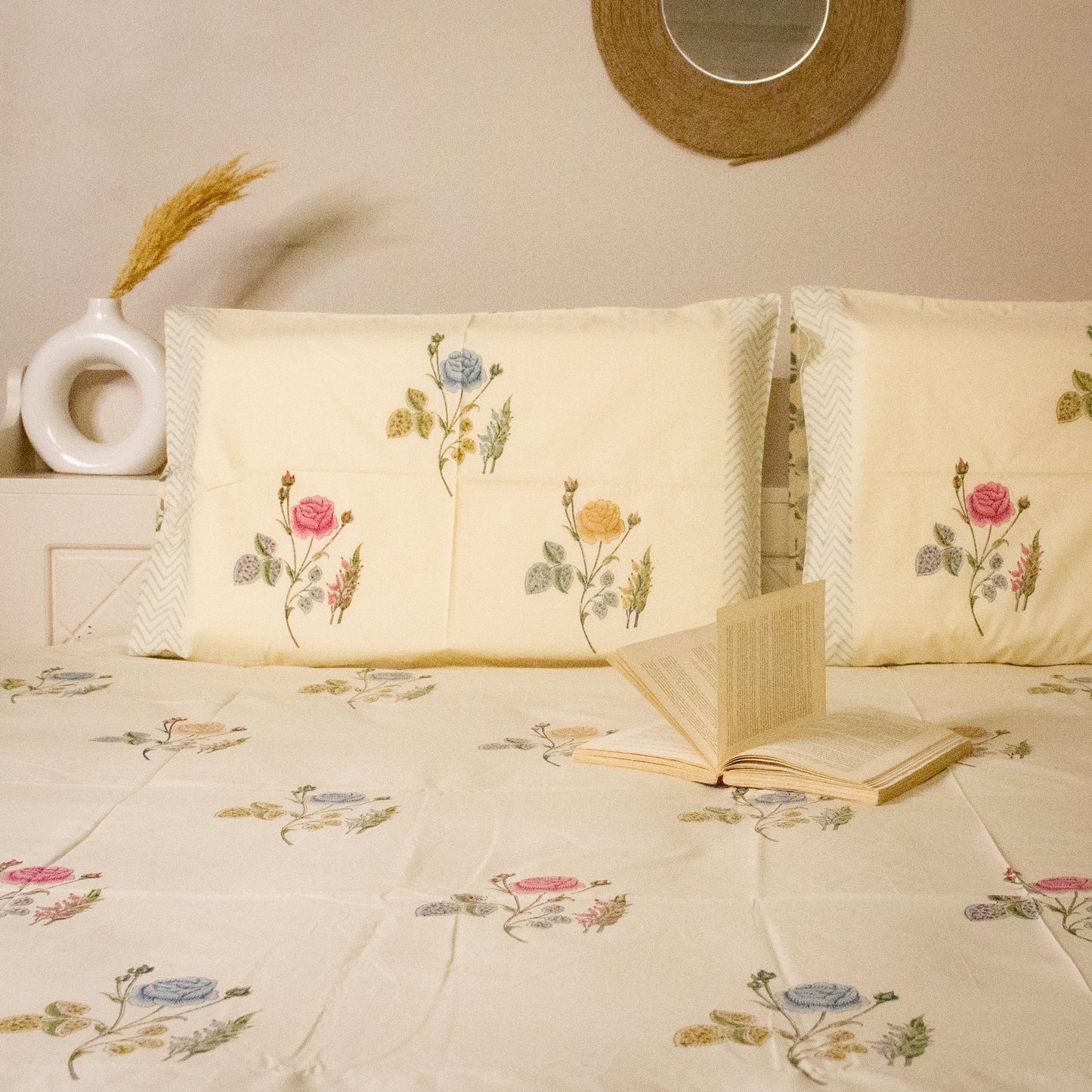 Primrose Hand Block Printed Bed Sheets