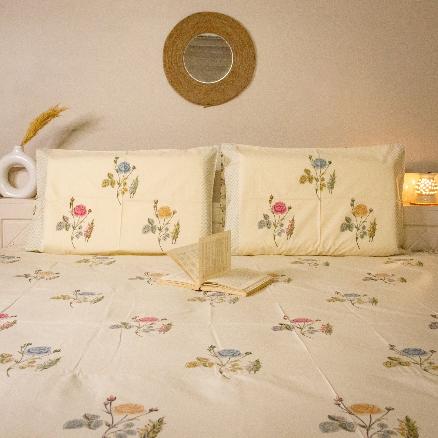 Primrose Hand Block Printed Bed Sheets