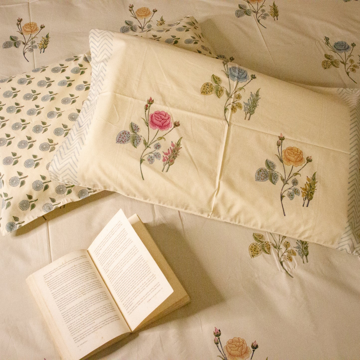 Primrose Hand Block Printed Bed Sheets