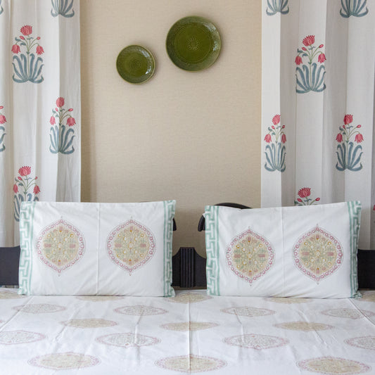 Buttercup Bliss Hand Block Printed Bed Sheet