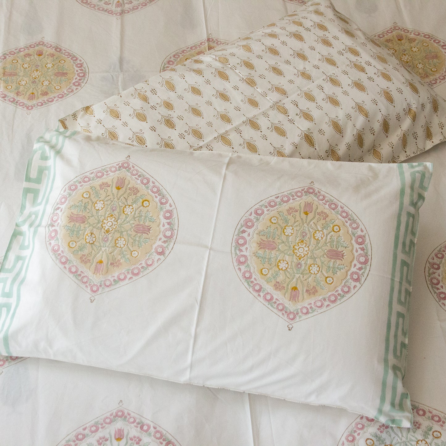 Buttercup Bliss Hand Block Printed Bed Sheet
