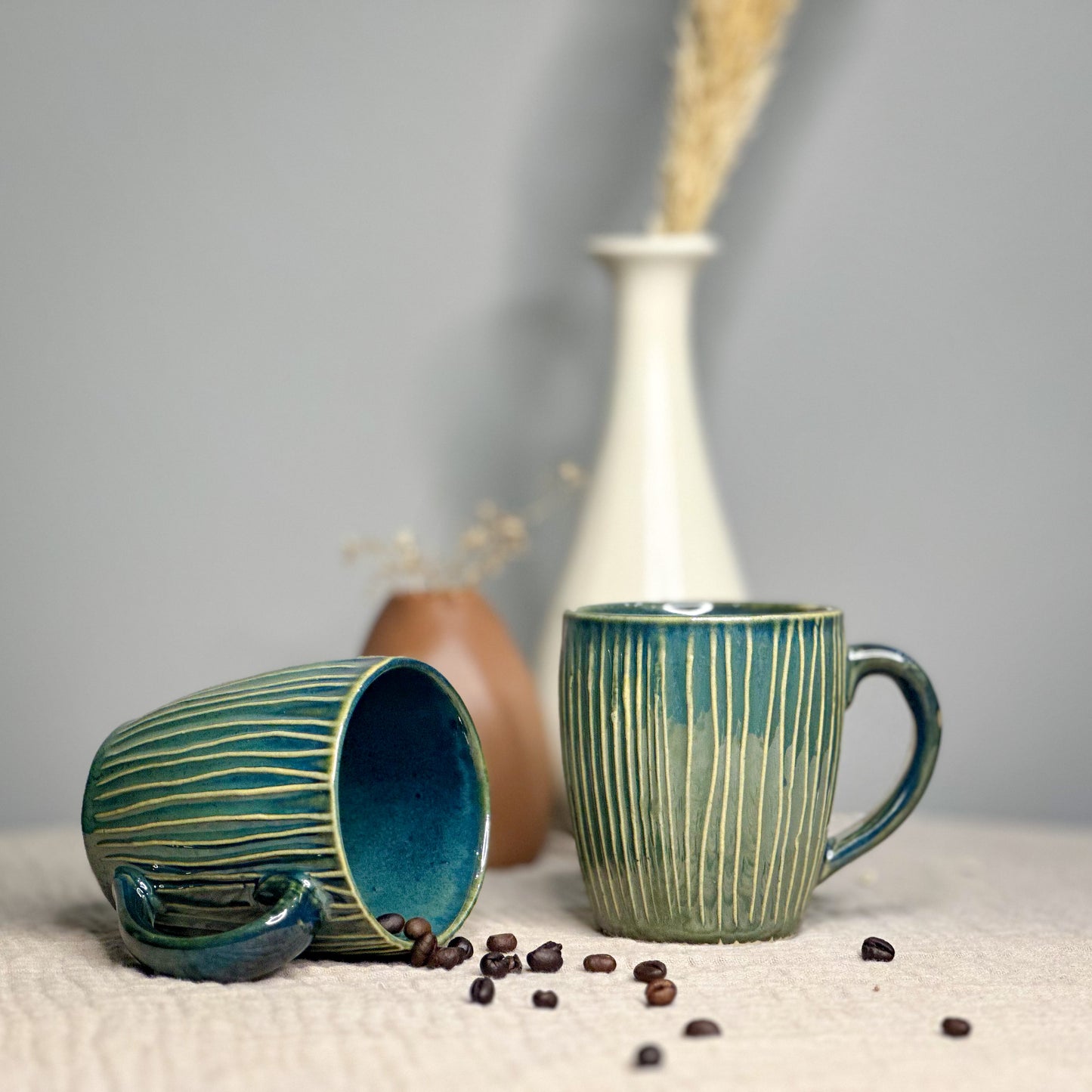 Striped Ceramic Mugs