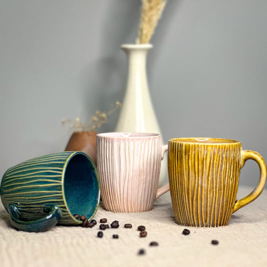 Striped Ceramic Mugs