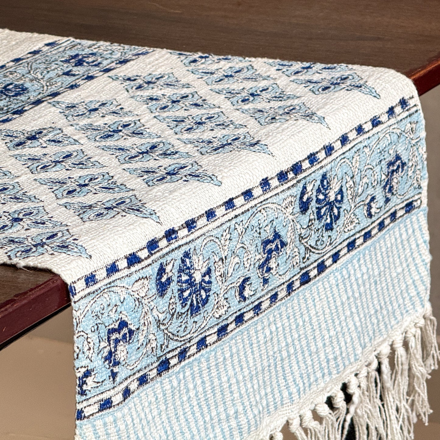 Jute Table Runner Blue