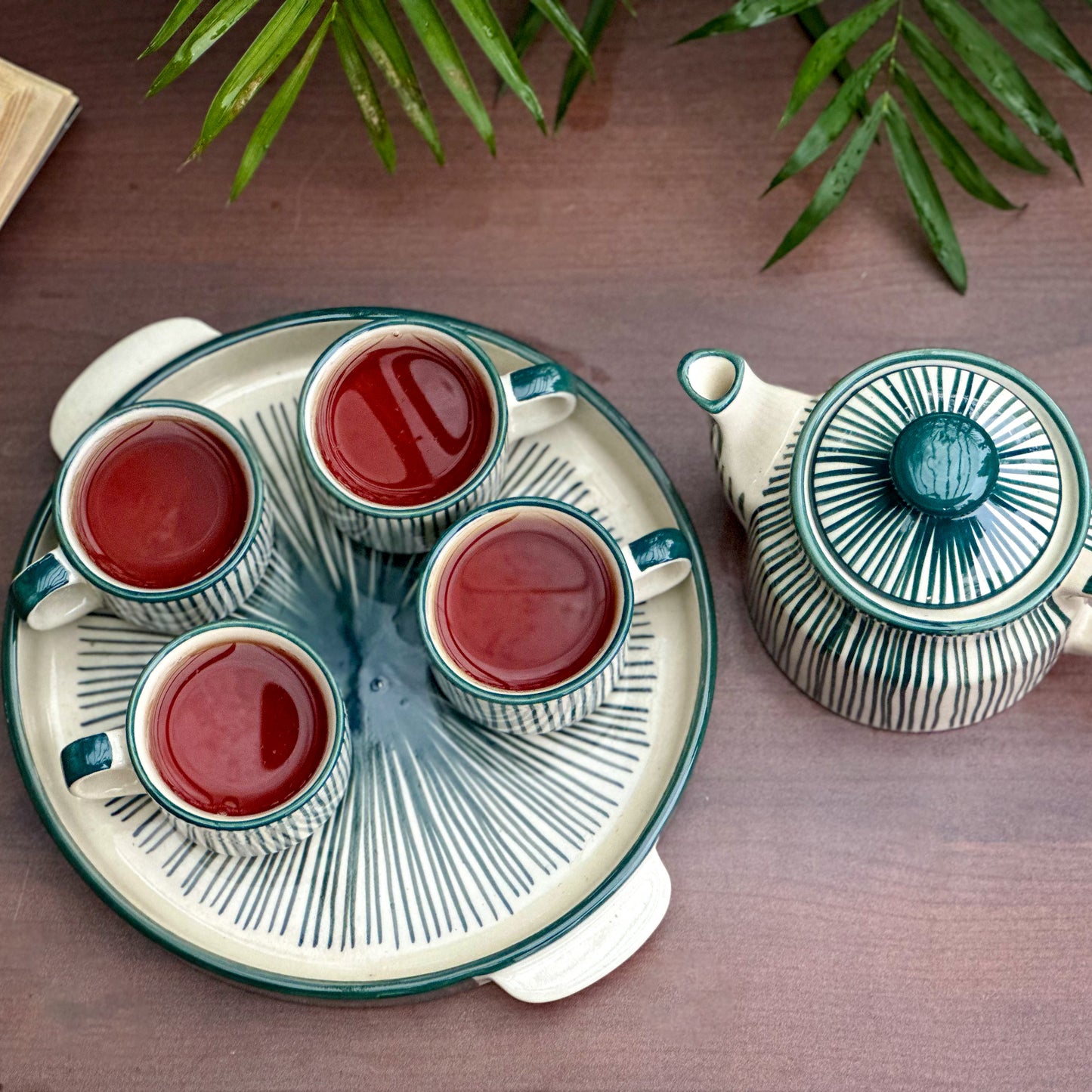 Green String Tea Cup Set