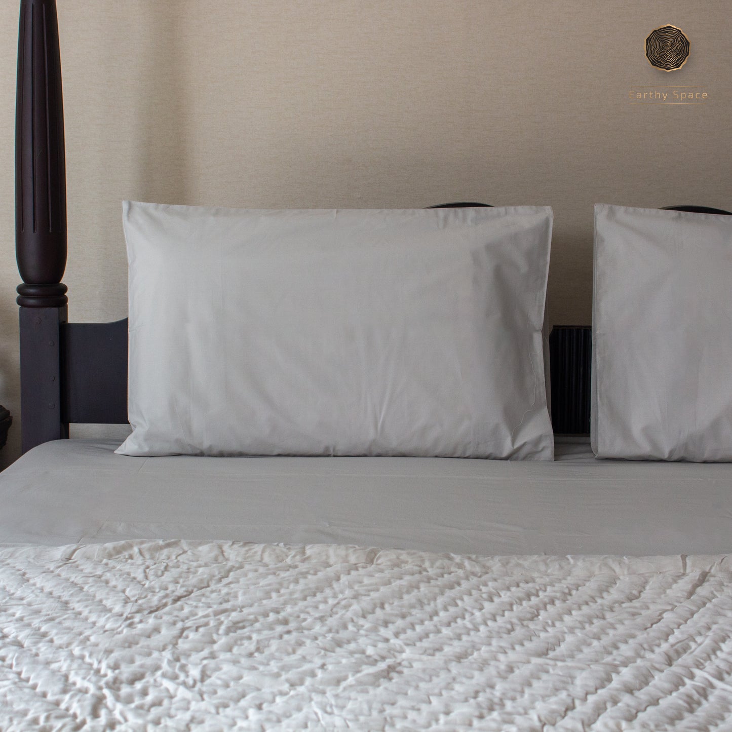 Solid Bedding Set -Pale Grey