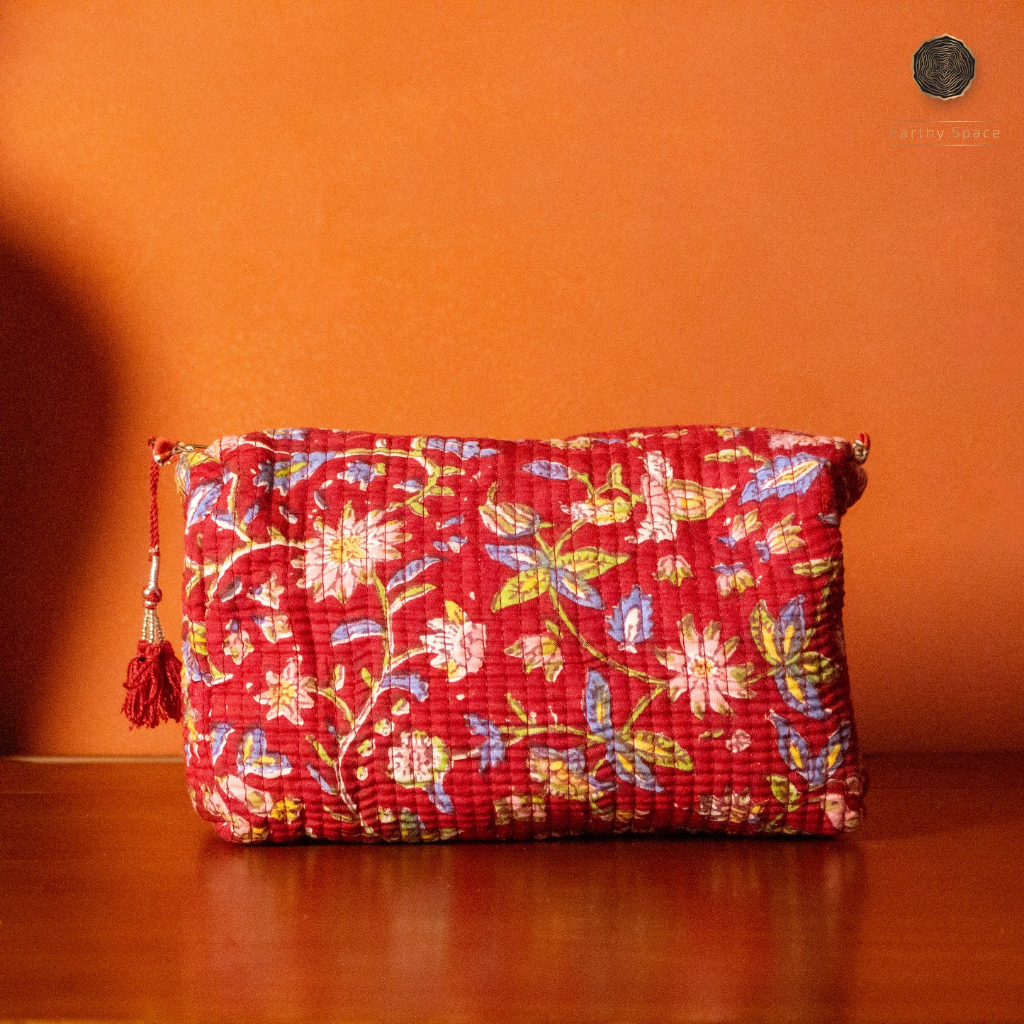 Travel Pouch Set - Red Flora