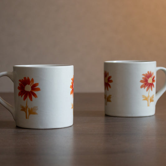 Ivory Floral Mug