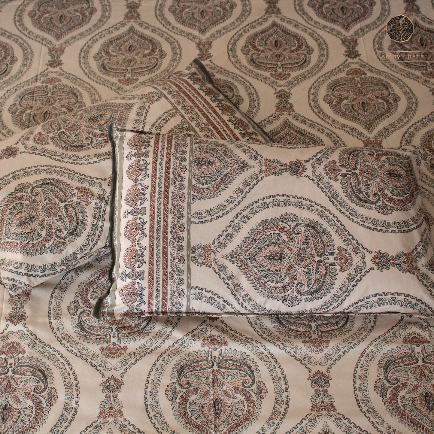 Brown Royal Marwar  - Bedsheet 108" by 108"