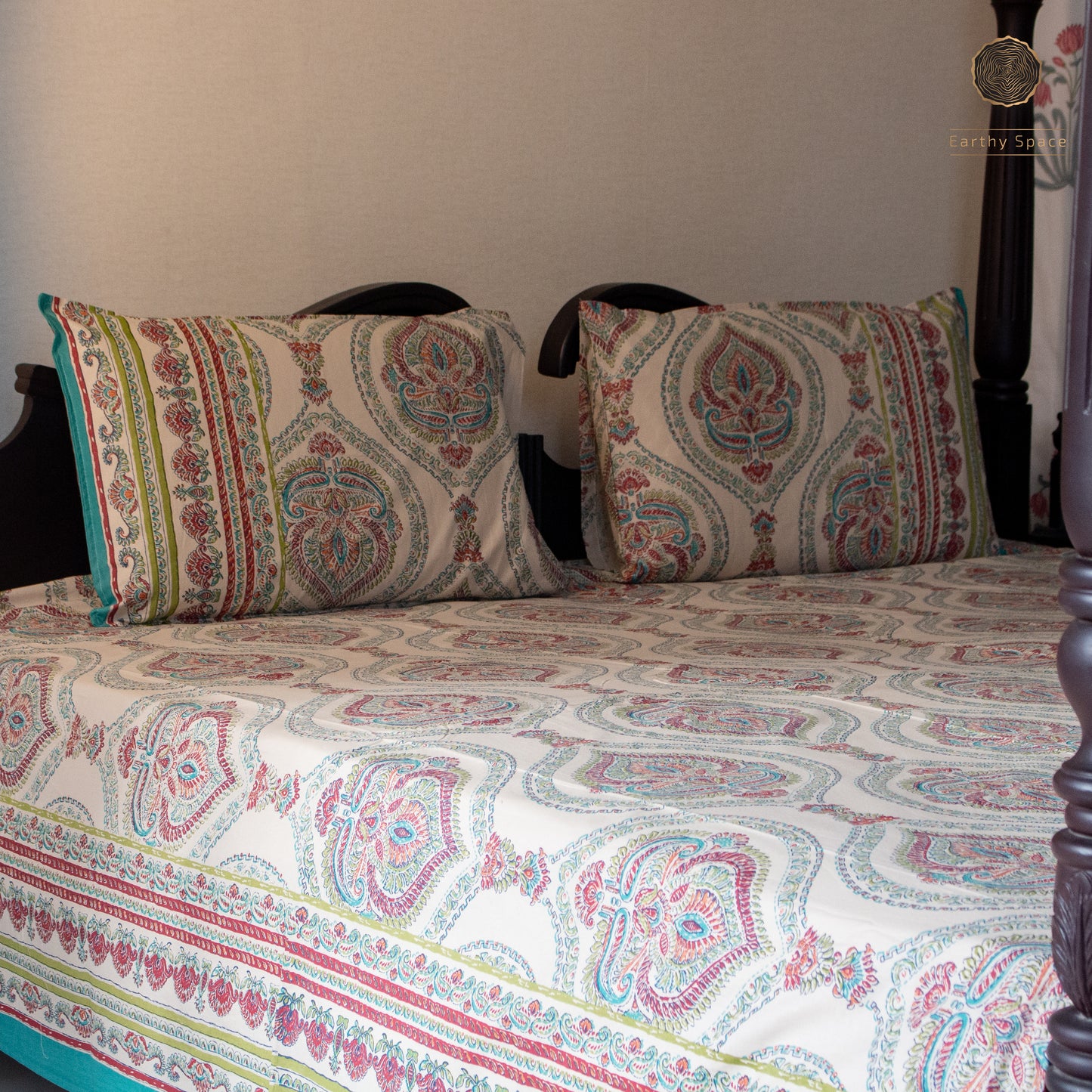 Green Royal Marwar  - Bedsheet 108" by 108"