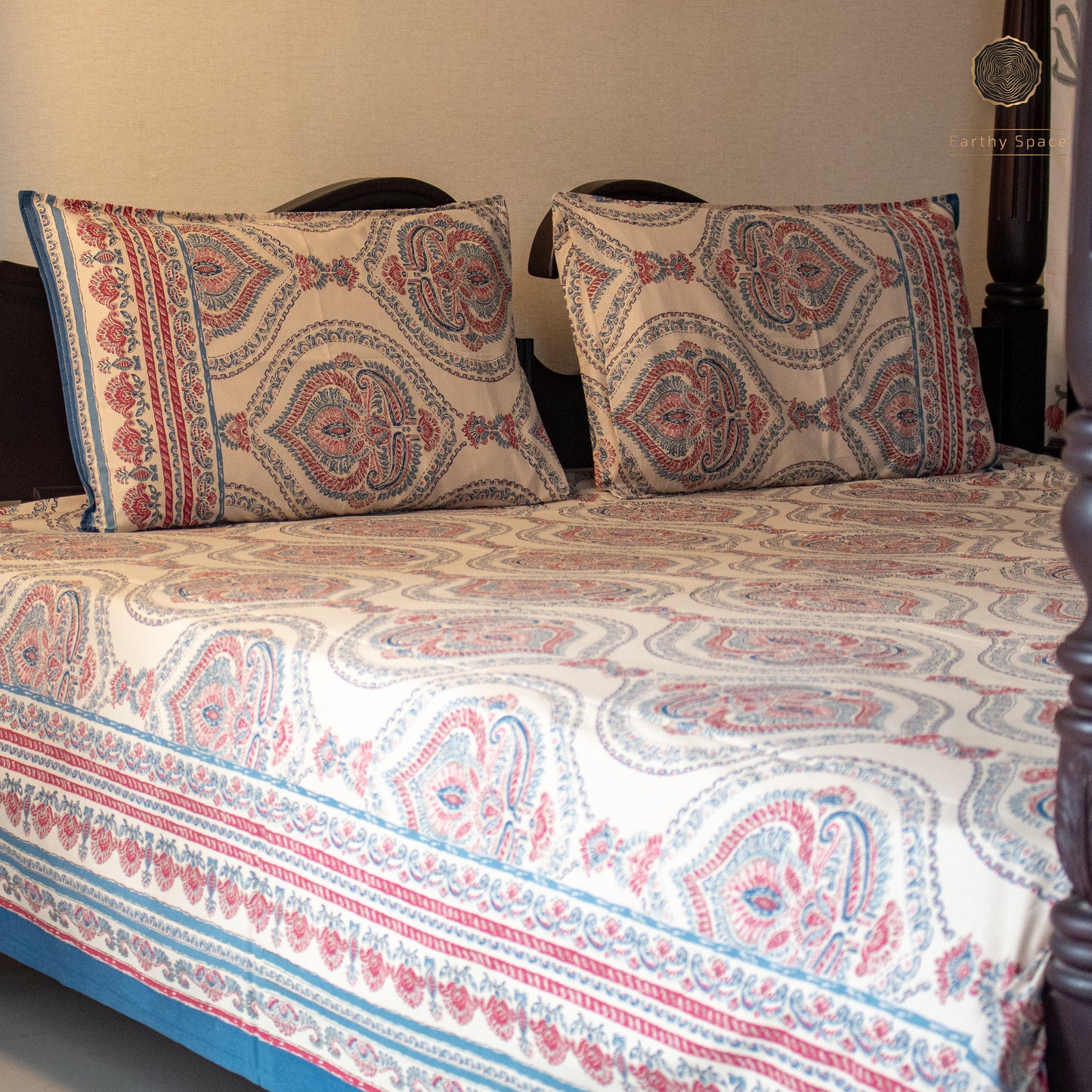 Blue Royal Marwar  - Bedsheet 108" by 108"