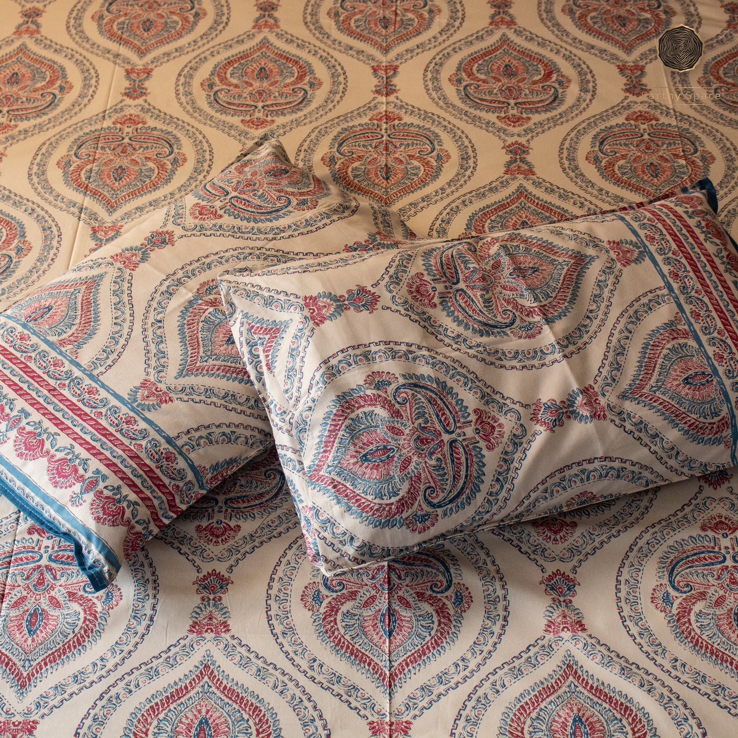 Blue Royal Marwar  - Bedsheet 108" by 108"