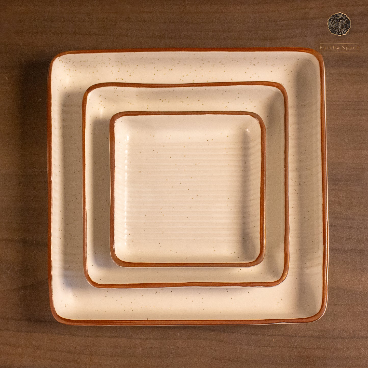 Ivory Square Platter Set