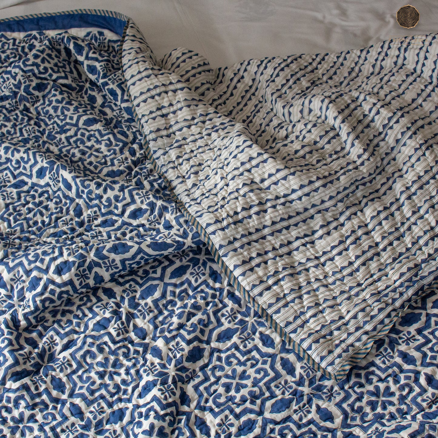 Reversible Quilt - Tula Blue