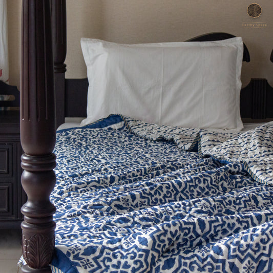 Reversible Quilt - Tula Blue