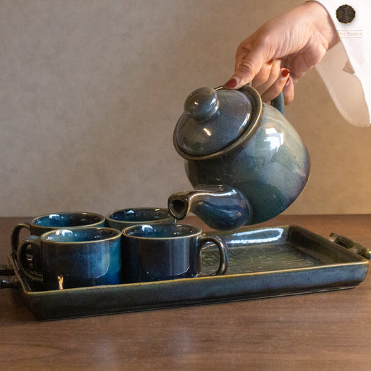 Forest Green Tea Pot Set