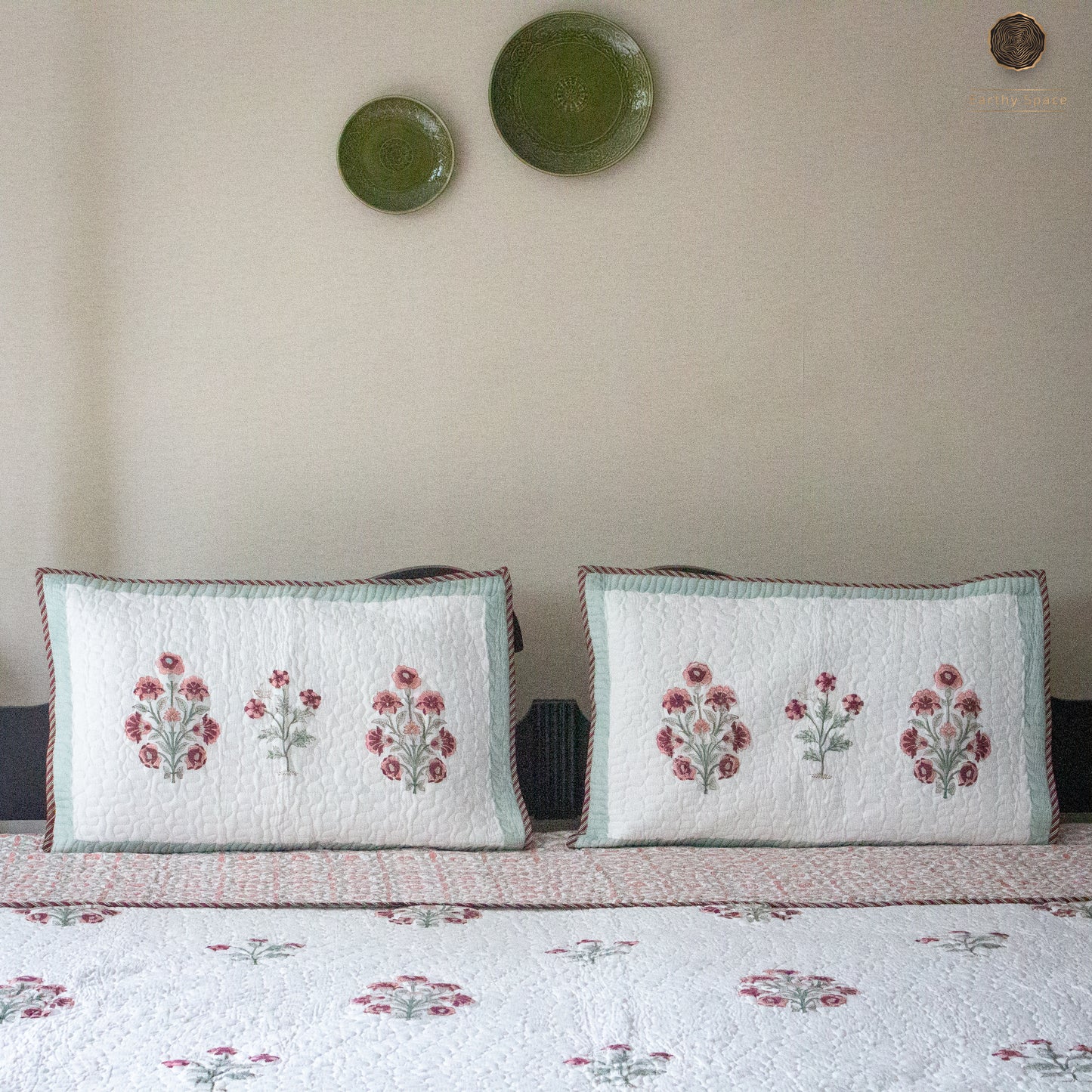 Orange Blossoms - Quilted Bedspread