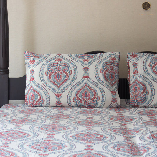 Blue Marwar  - Bedsheet - 90 by 108"