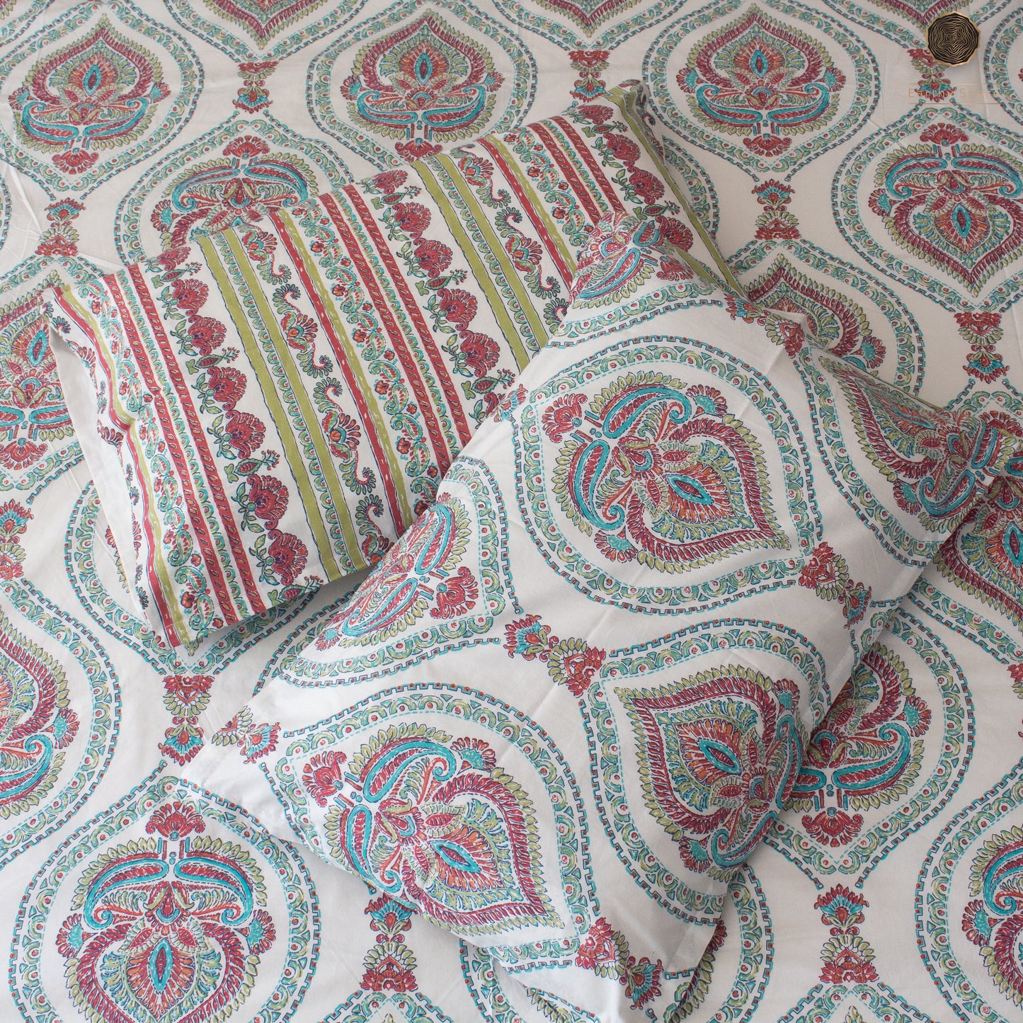 Green Marwar - Bedsheet - 108" by 108"