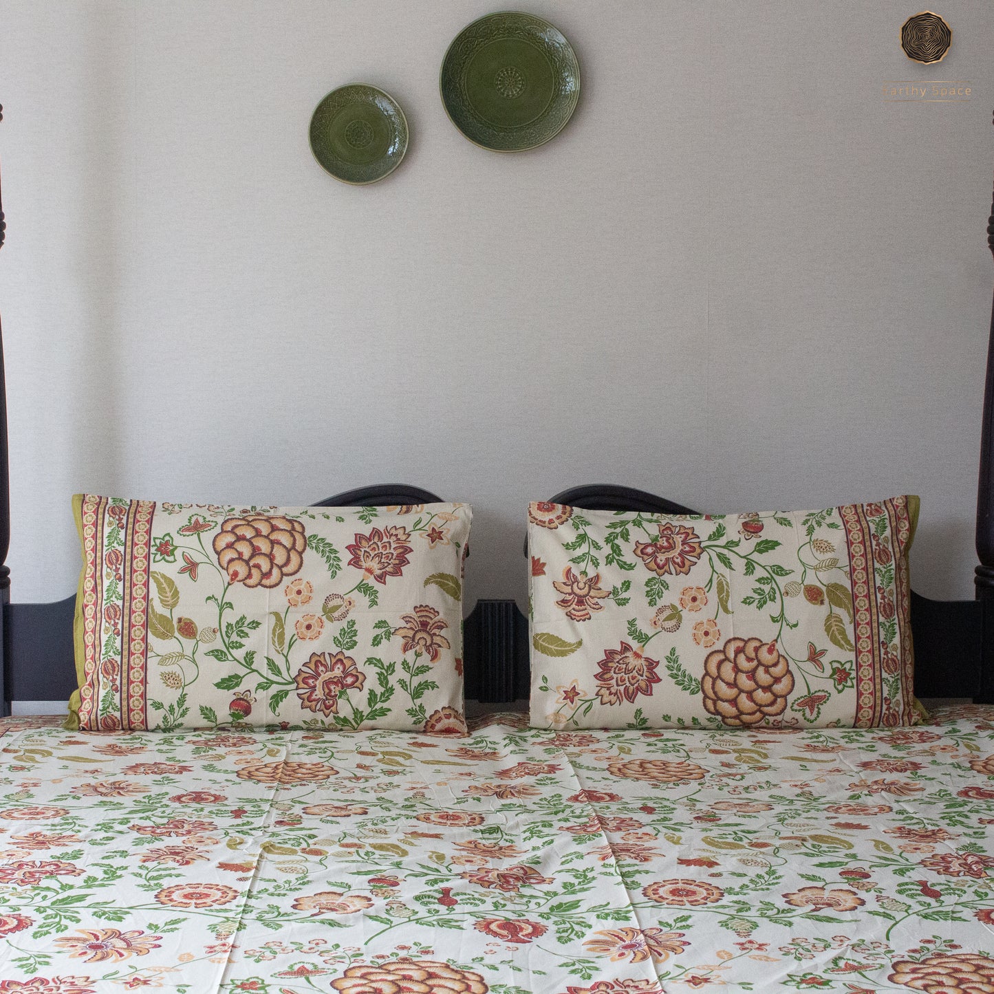 Mustard Yellow Flora - Bedsheet 108" by 108"
