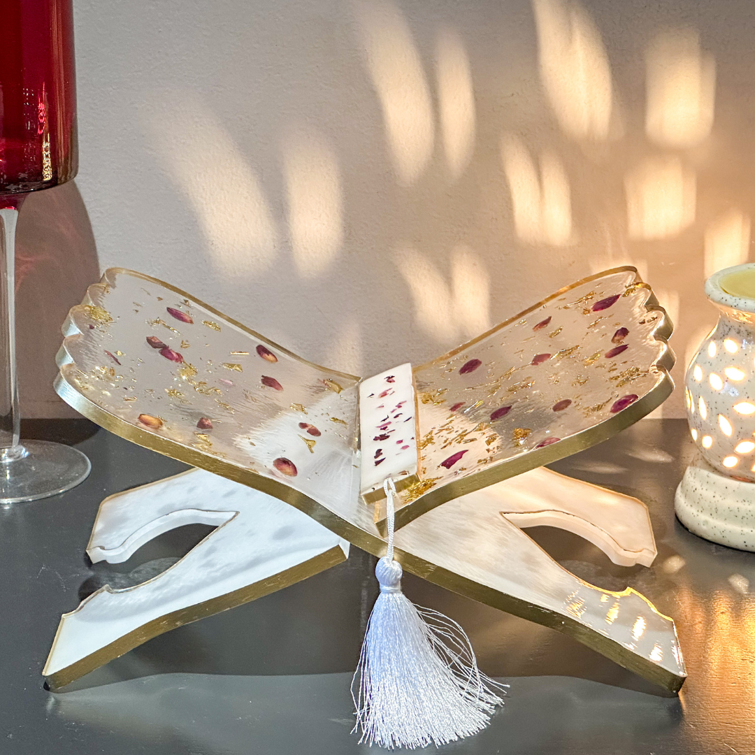 Resin Holy Book Stand With Bookmark