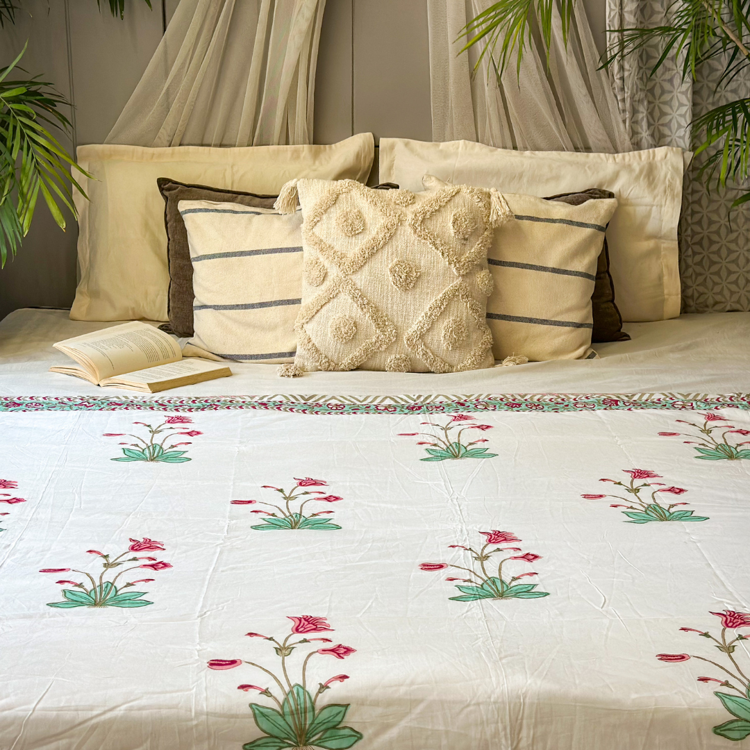 Magnolia Hand Block Printed Reversible Dohar