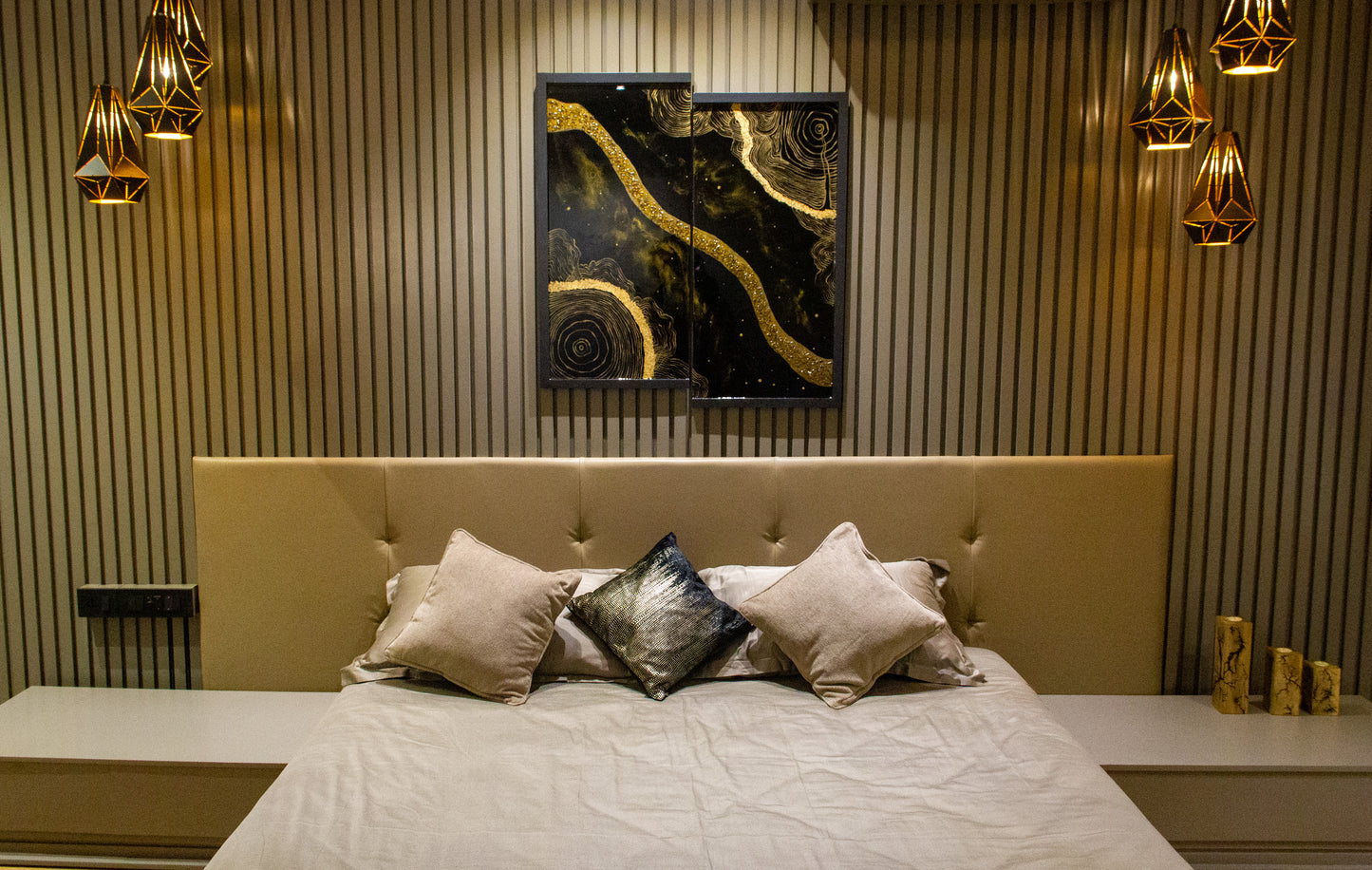 Resin Black Geode Artwork