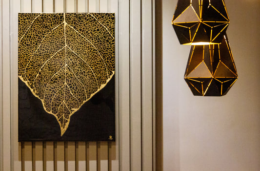 Gold Leaf Resin Artwork