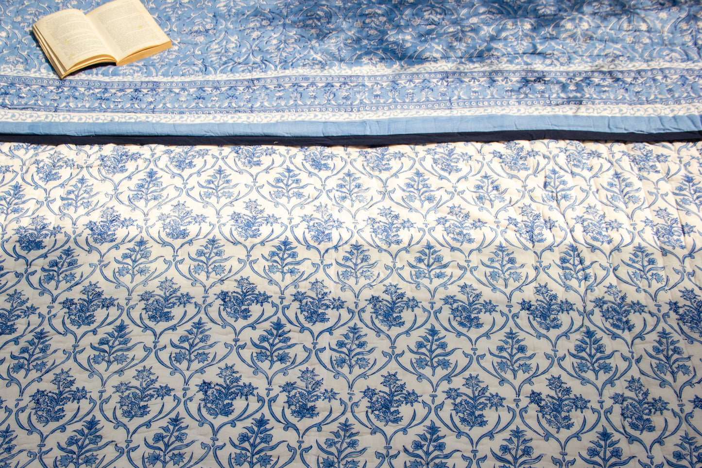 Harvest Bells Hand Block Printed Reversible Quilts