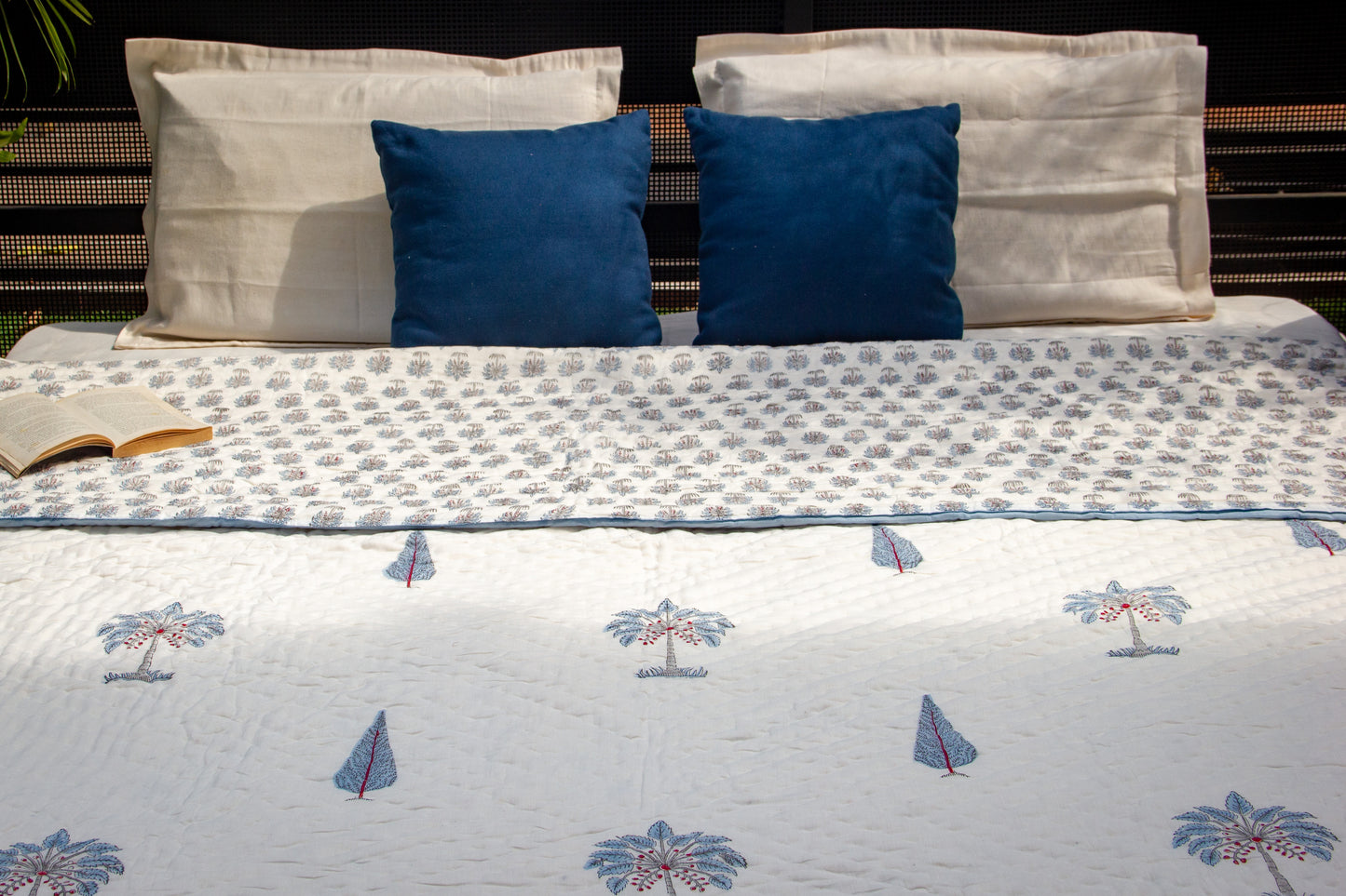 Cedar Hand Block Printed Reversible Quilts