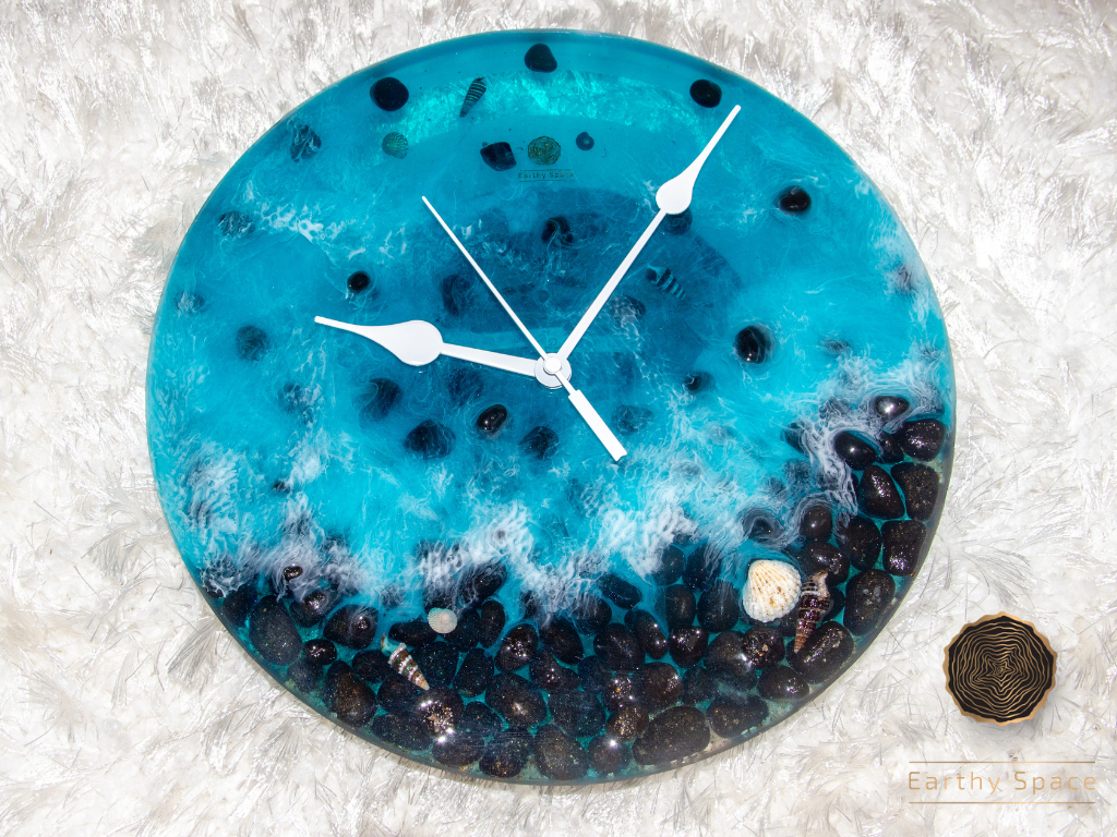 Aqua Resin Wall Clock