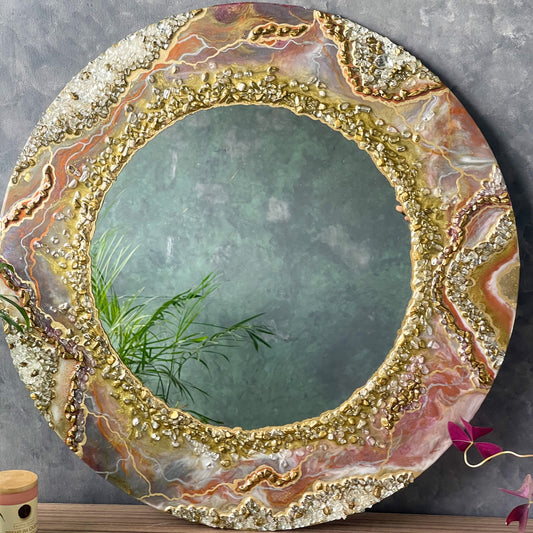 Resin Geode Mirror