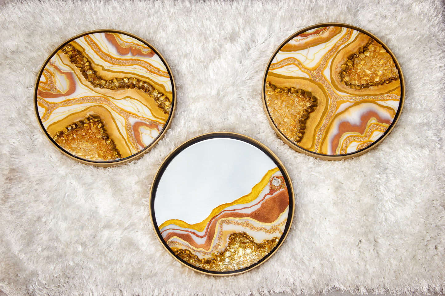 Resin Trio Geode Artwork
