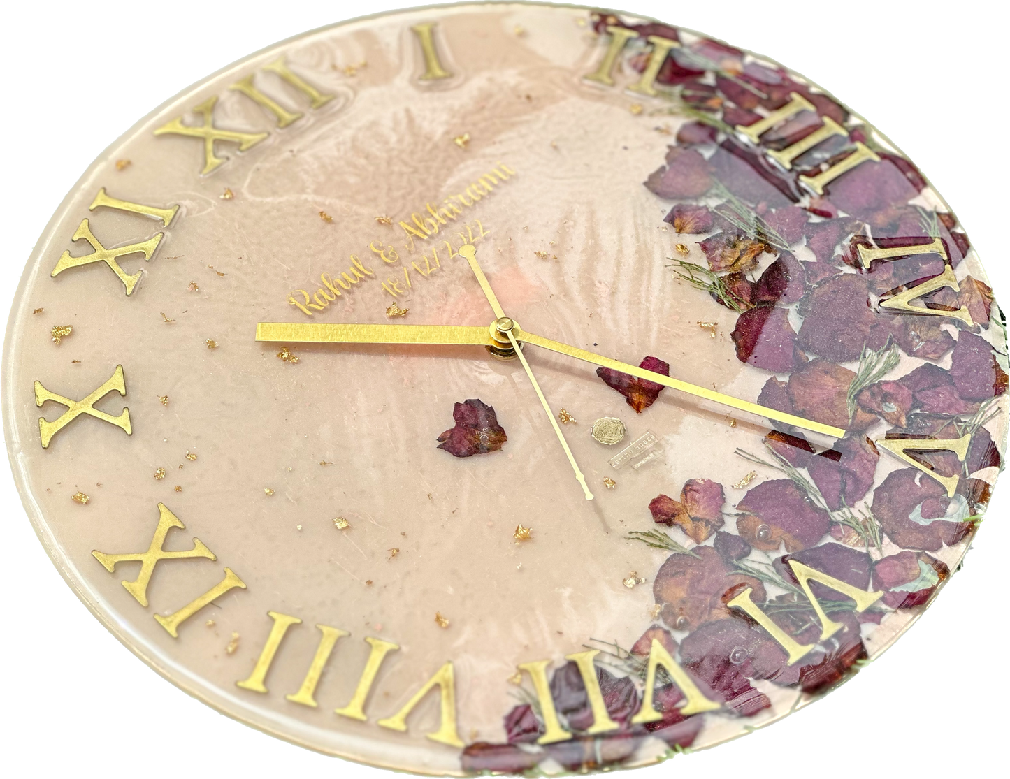 Floral Resin Wall Clock
