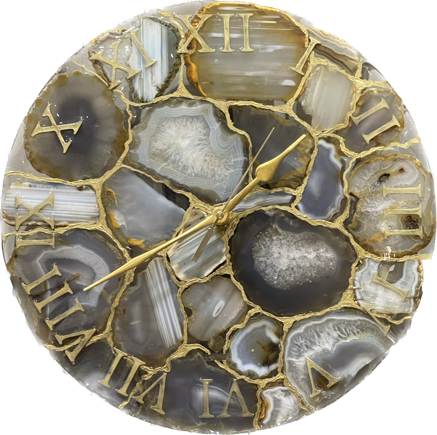 Agate Resin Wall Clock