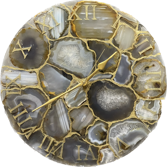 Agate Resin Wall Clock