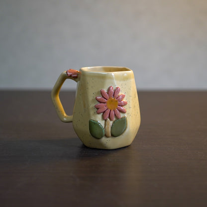 Yellow Flora Coffee Mugs