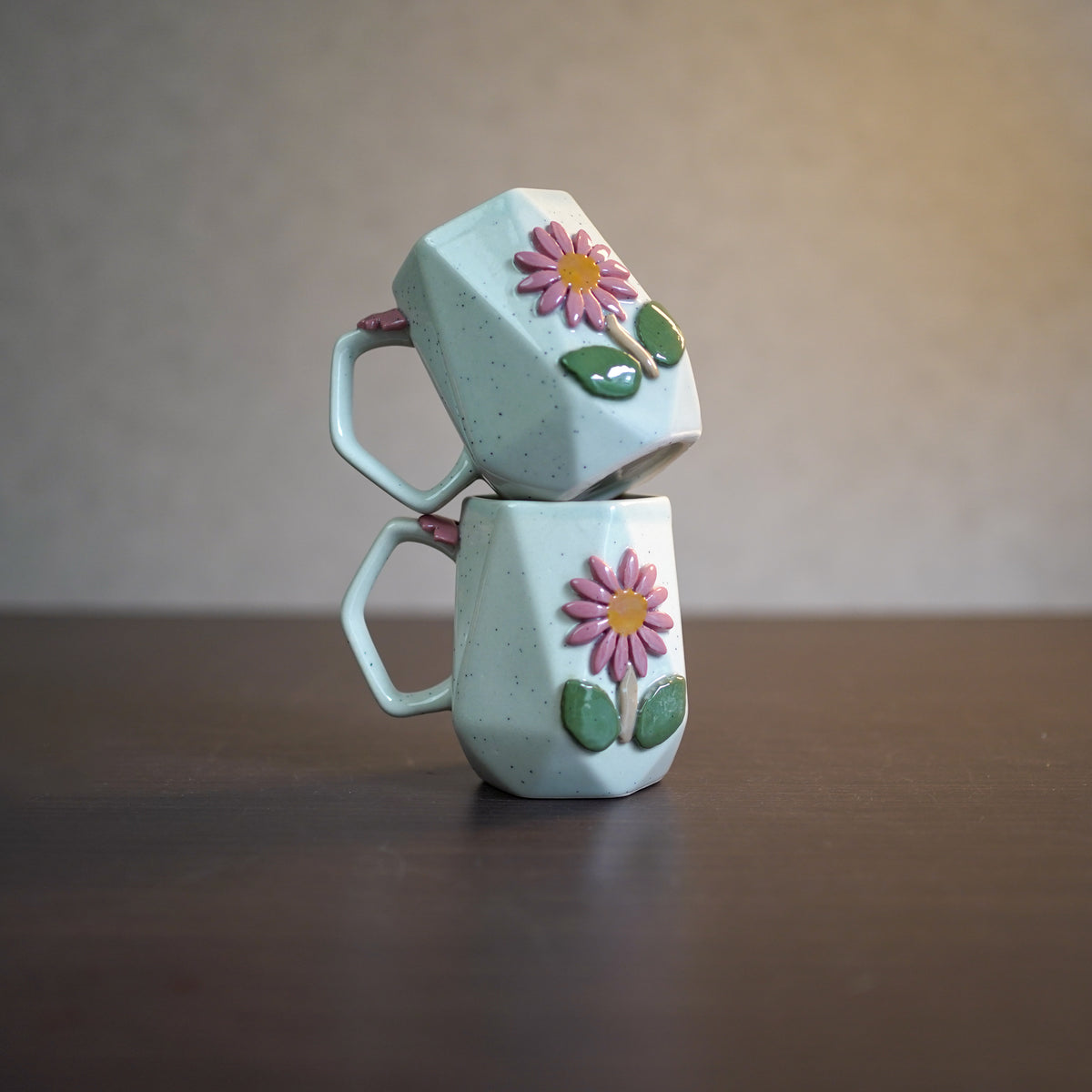 Green Flora Coffee Mugs