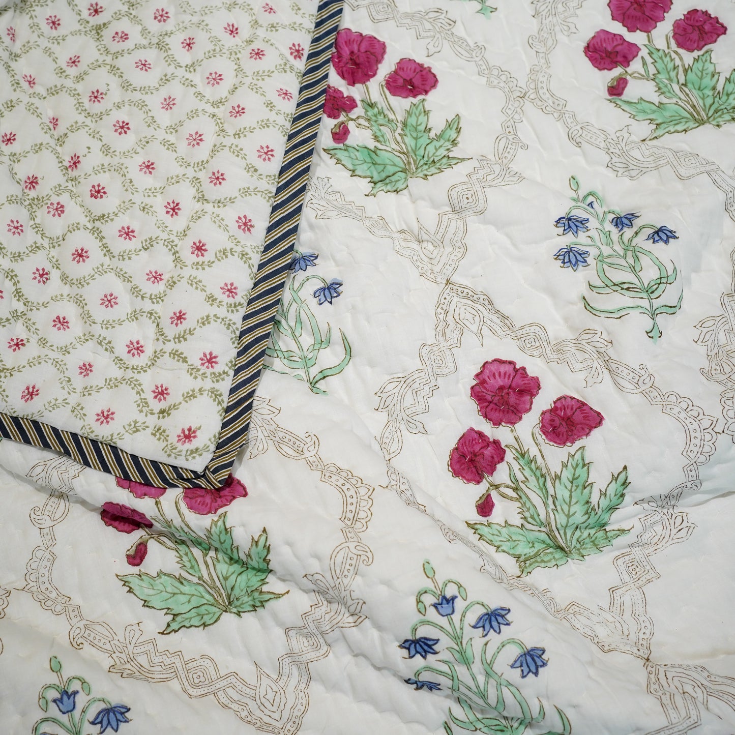 Reversible Single Quilt - Dahila jaal