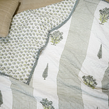 Reversible Single Quilt - Cyprus Line