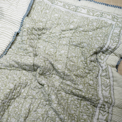 Reversible Single Quilt - Sage
