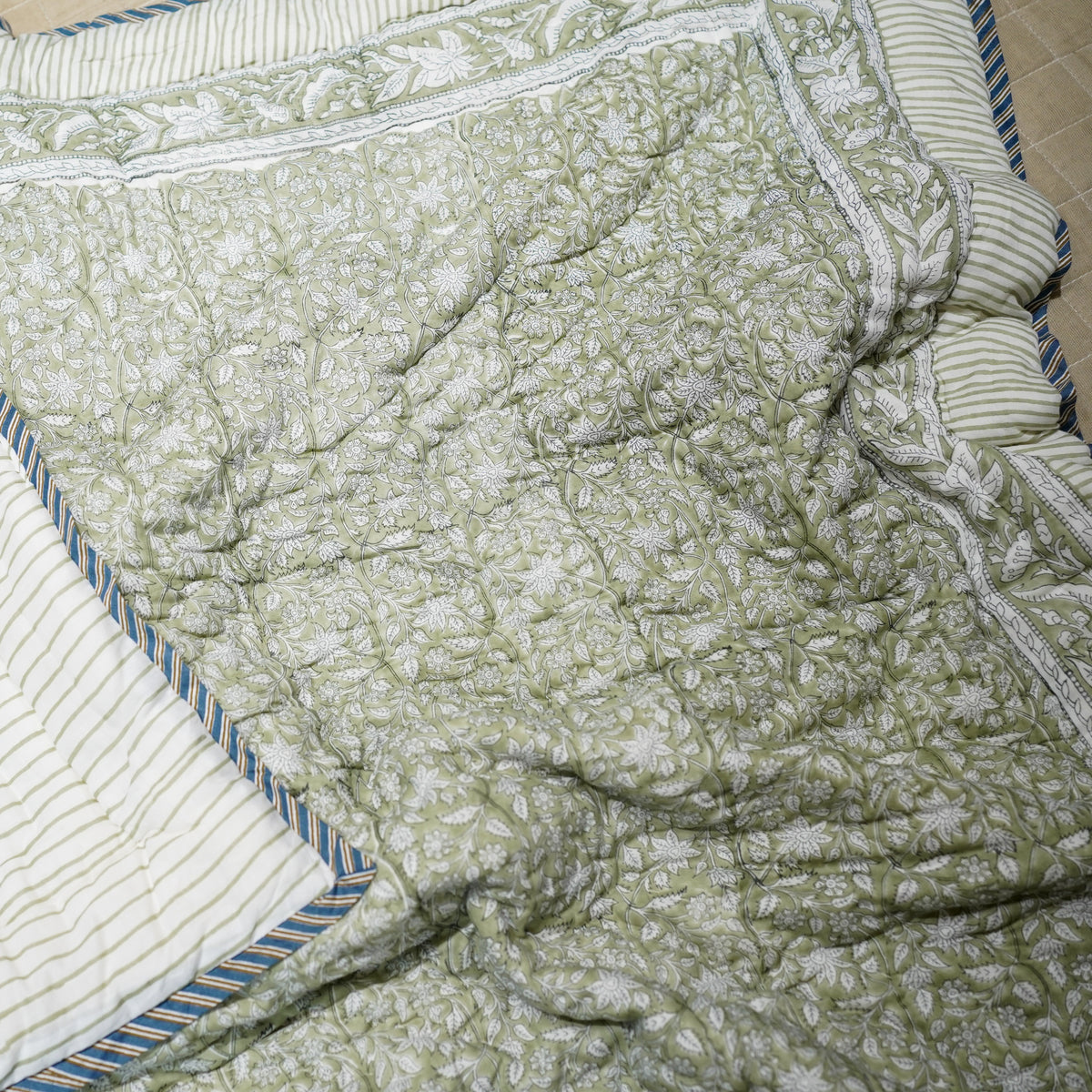 Reversible Single Quilt - Sage