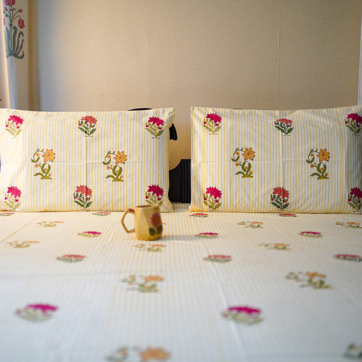 Marigold Lane handblocked Bedsheet king