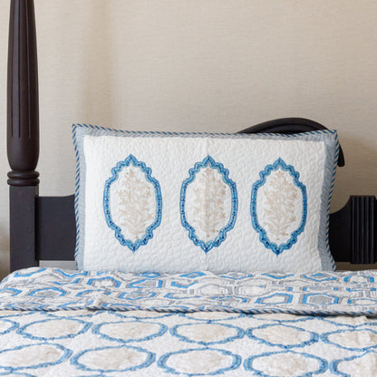 Blue Mahal Quilted Bedspread