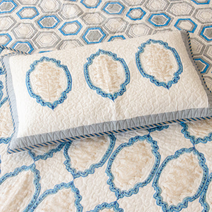 Blue Mahal Quilted Bedspread