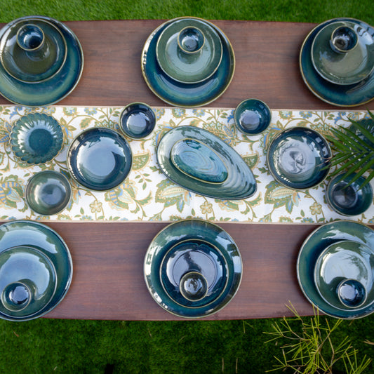 Forest Green Dinner Set