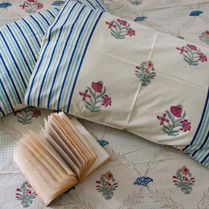 Nigella Nirvana Hand Block Printed Bed Sheets